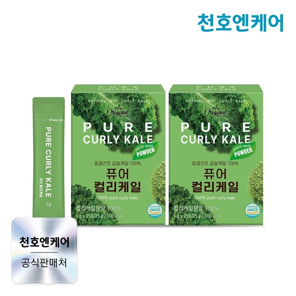 [천호엔케어] 퓨어 컬리케일 1g 25포 x 2박스
