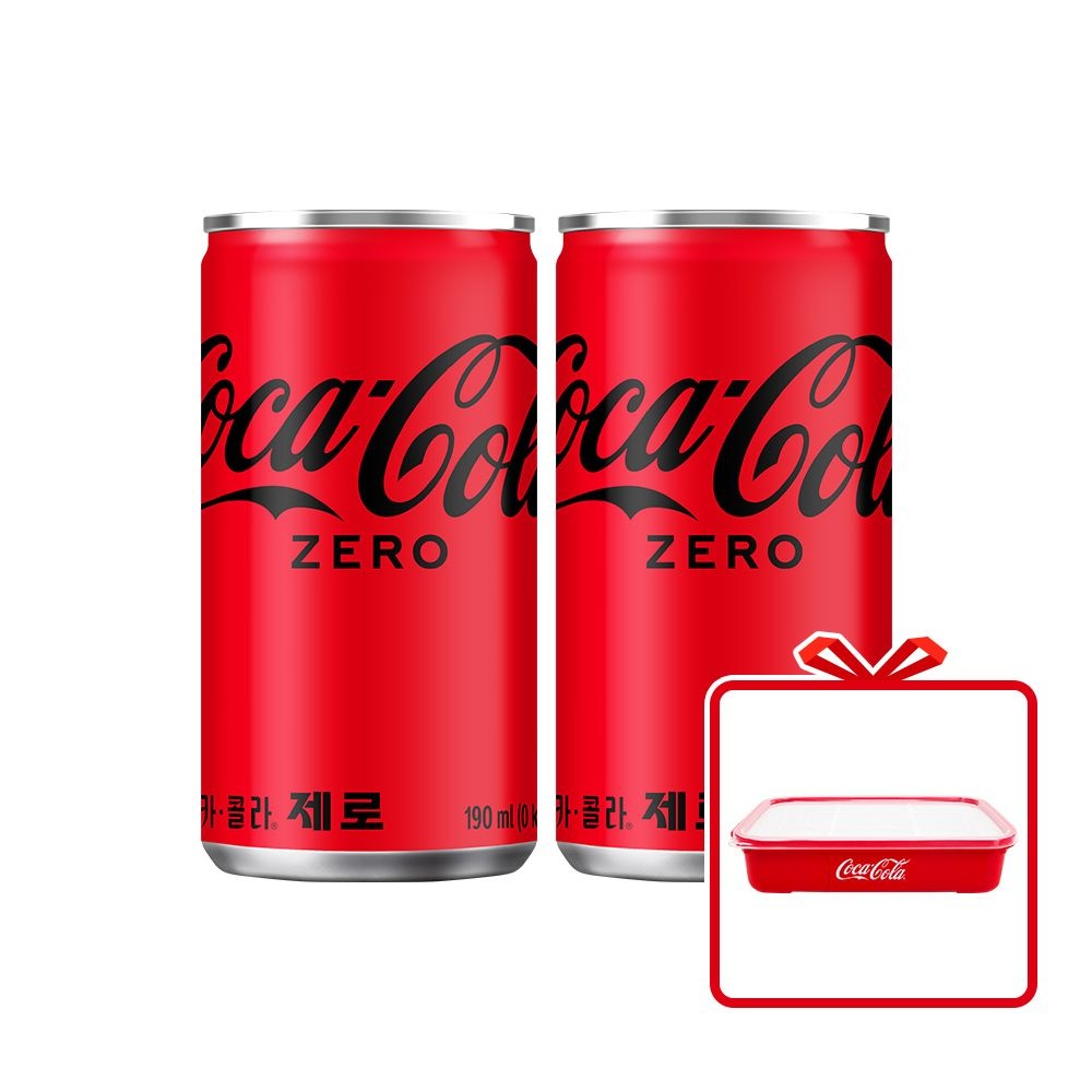 코카콜라 코카콜라 코카-콜라 제로 CAN 190ml 60개(2x30입) + 코크 3단 반찬용기 (옵션선택)