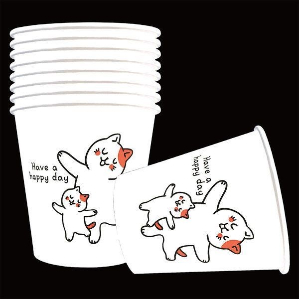무료배송 페이퍼맥스 고양이 종이컵 1000개
