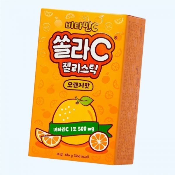 고려은단 비타민C 쏠라C 젤리스틱 오렌지맛 14포 1개 4918202