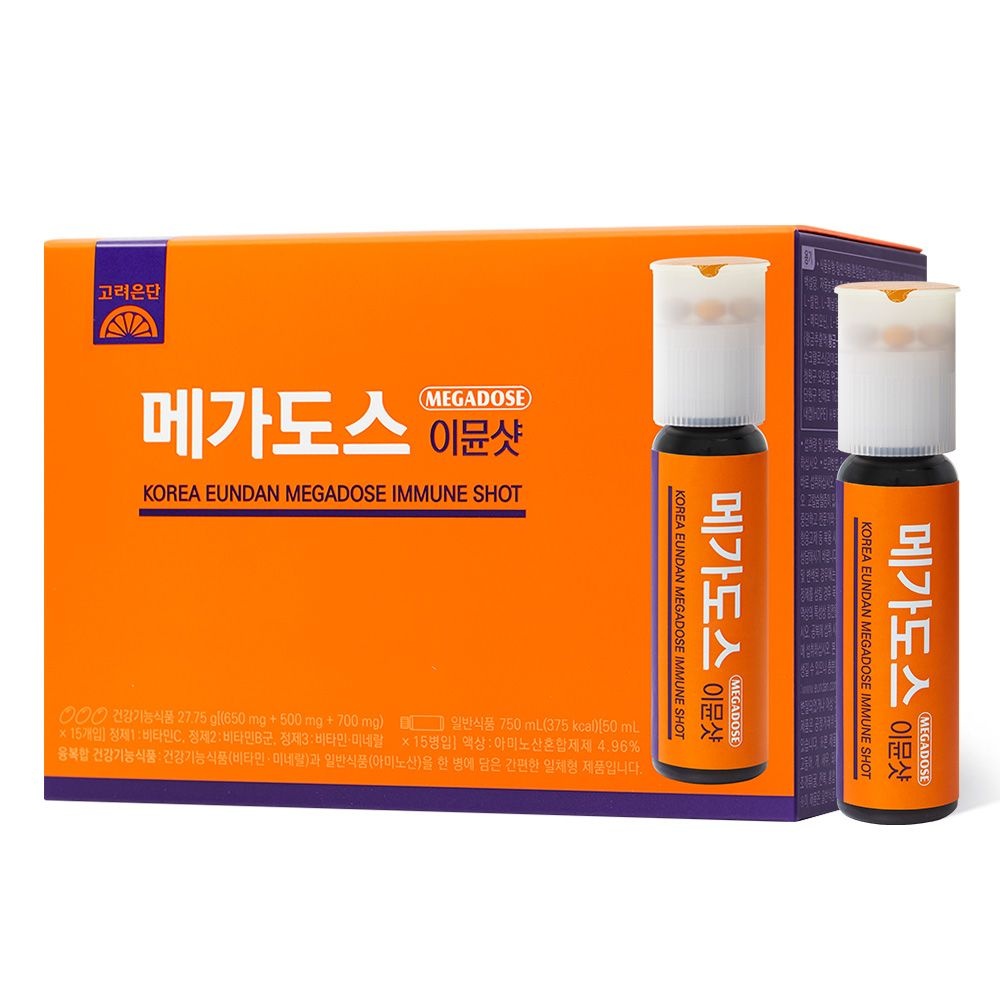 고려은단 메가도스 이뮨샷 15병 1개 종합멀티비타민+아미노산+아르기닌 5115466