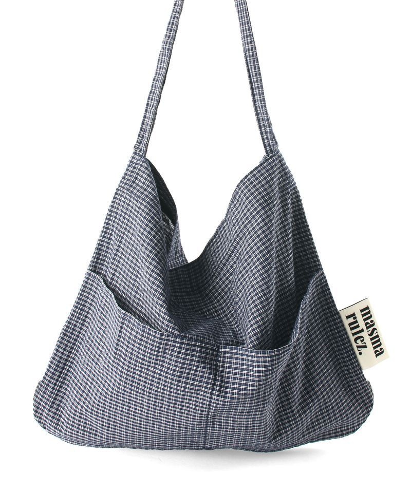 마스마룰즈 MASMARULEZ Rabbit eco bag_Cozy check_navy5014258722 124198