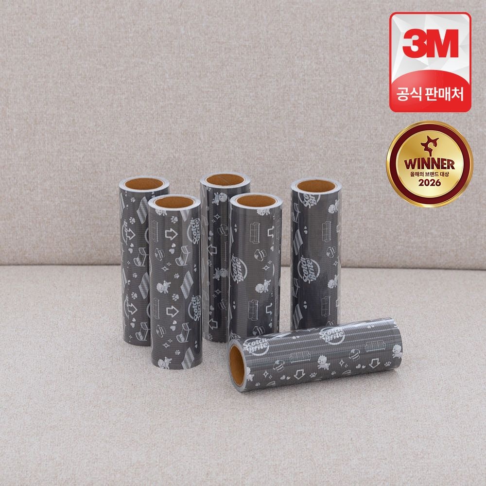 3M 스카치브라이트 대형 클린컷 테이프클리너 리필 6개 2입 x 3개
