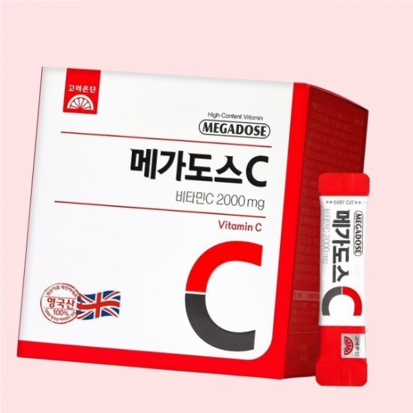 고려은단 메가도스C 비타민C 2000mg X 100포 (200g) 1개 2000 2g x 4614435