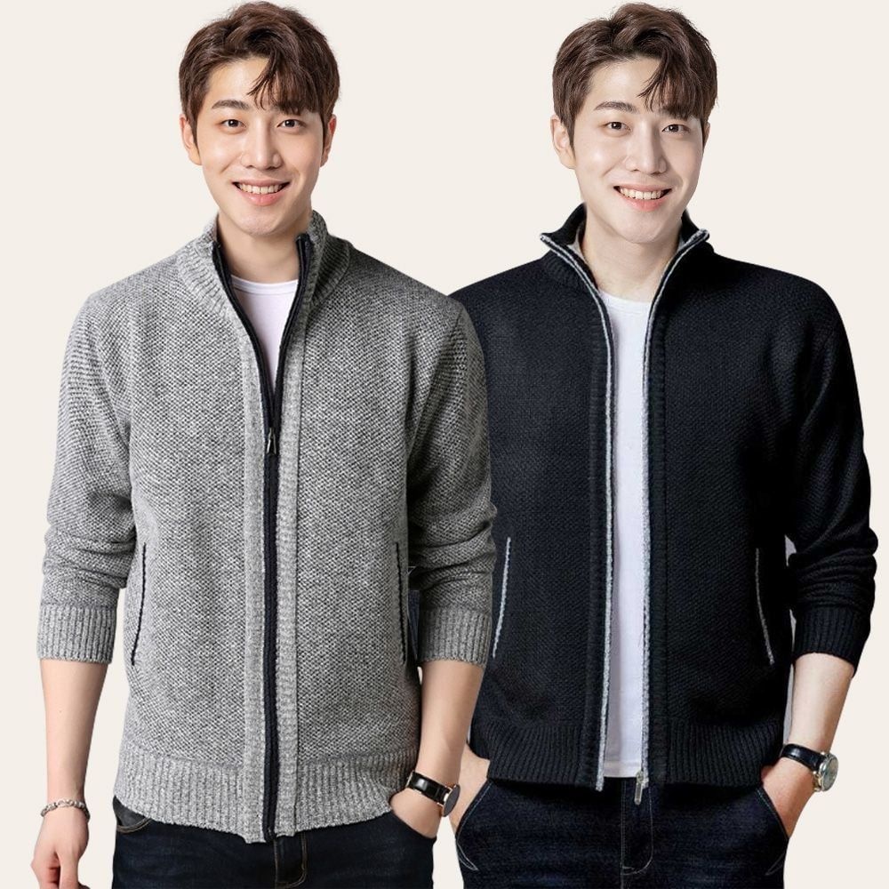 지퍼 하프집업니트 니트가디건 남자가디건 간절기가디건