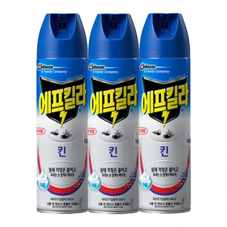 에프킬라 킨 500mlx3개입 모기약 에어졸