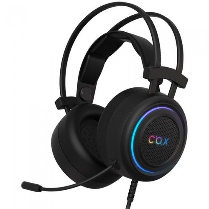 COX CX-4 MEGA-CUP 가상 7.1 채널 RGB 게이밍 헤드셋 (블랙)