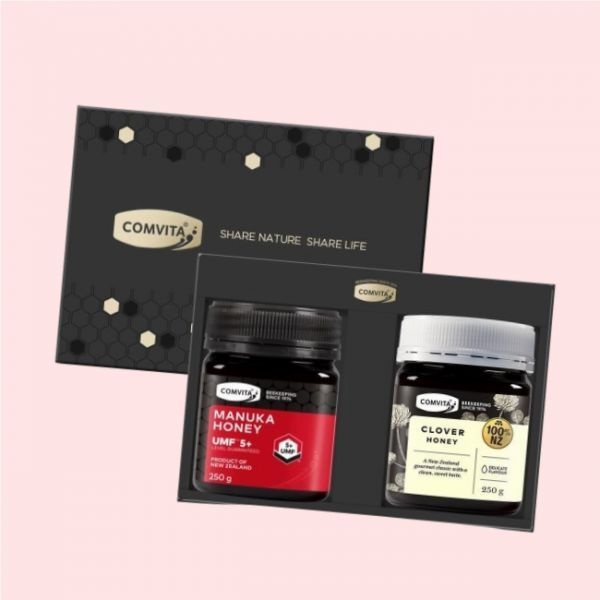 [오늘출발] 콤비타 UMF5+ 마누카꿀 + 클로버꿀 선물세트(250G x 2병) 쇼핑백 나무스푼 2042334412 4903345