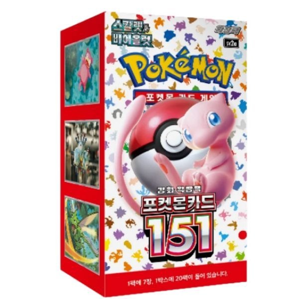 포켓몬 TCG 스칼렛 & 바이올렛 강화 확장팩 포켓몬 카드 151 박스 (20팩/한글판)