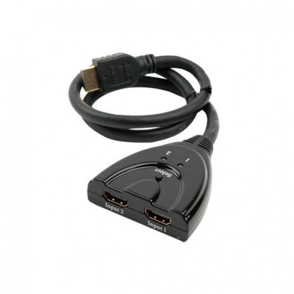 Coms HDMI 선택기 HSW201D 케이블형 2대1 공유기 분배기