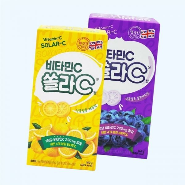 고려은단 쏠라C 비타민C 80정 레몬맛 1개 + 블루베리맛 (총 2개) 4918175