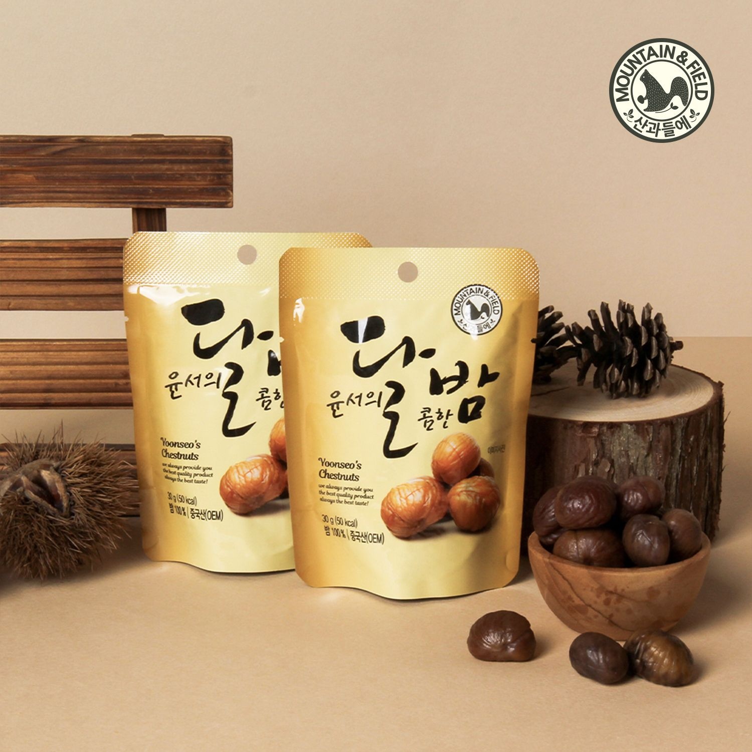 밤간식 윤서의달밤 30gx30봉 (깐밤 맛밤)