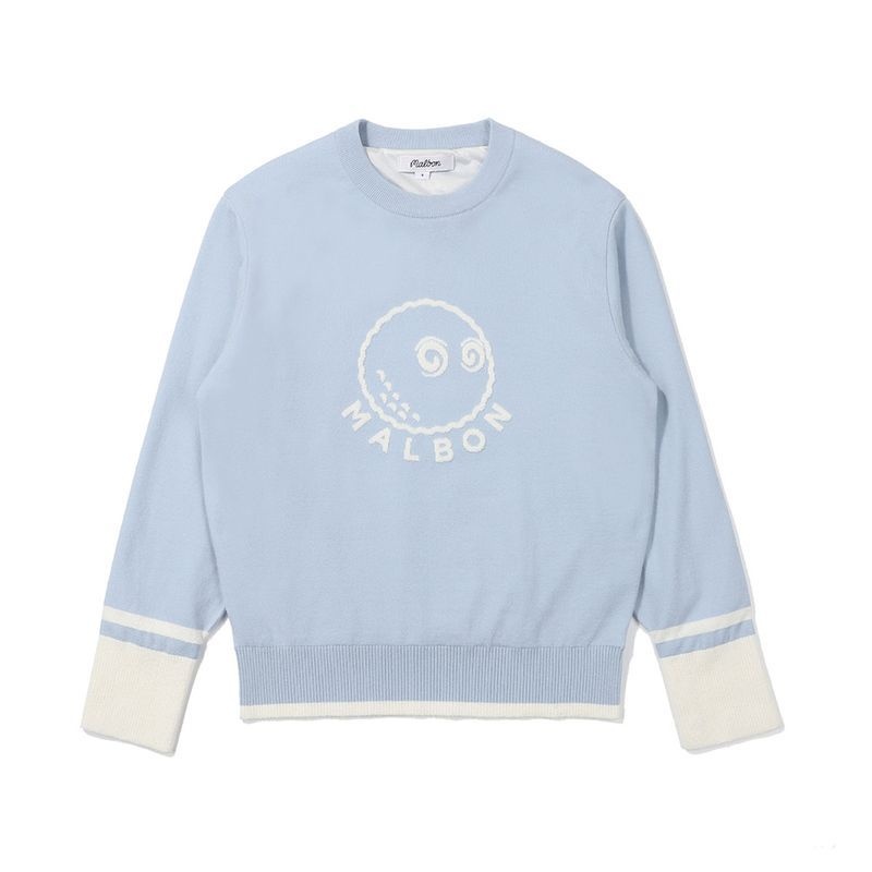 매장정품 MALBON GOLF 말본골프 버킷 포인트 라운드넥 방풍 스웨터 SKY BLUE (WOMAN) M4422PKT31SBL 1975466