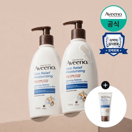 아비노 스킨 릴리프 모이스처라이징 로션 354ml x2 +(증)스킨릴리프 30g
