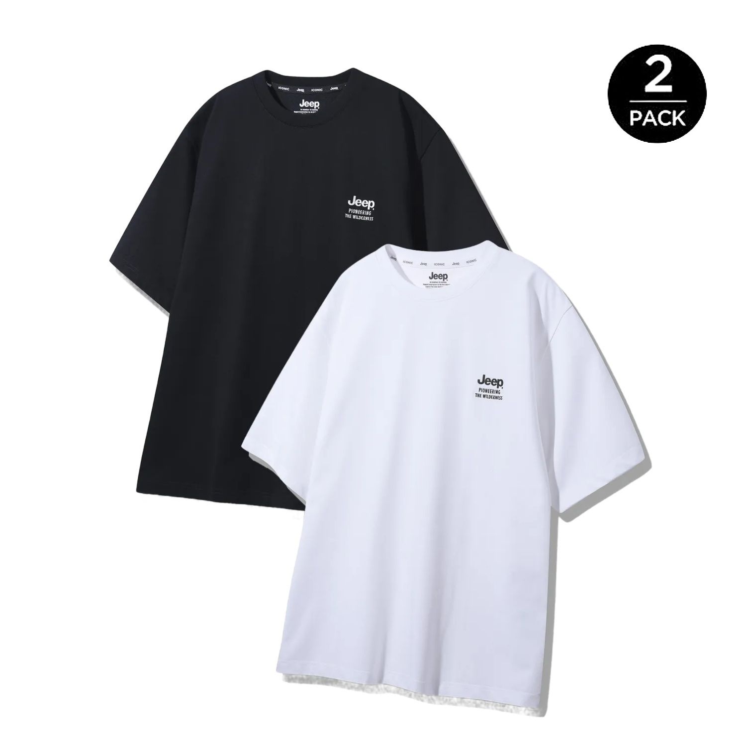 지프 Jeep [2PACK] 190g 싱글 에어그램 반팔 티셔츠