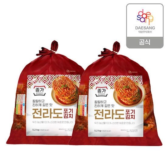종가 전라도식 포기김치 10.4kg 5.2kg X 2 537294