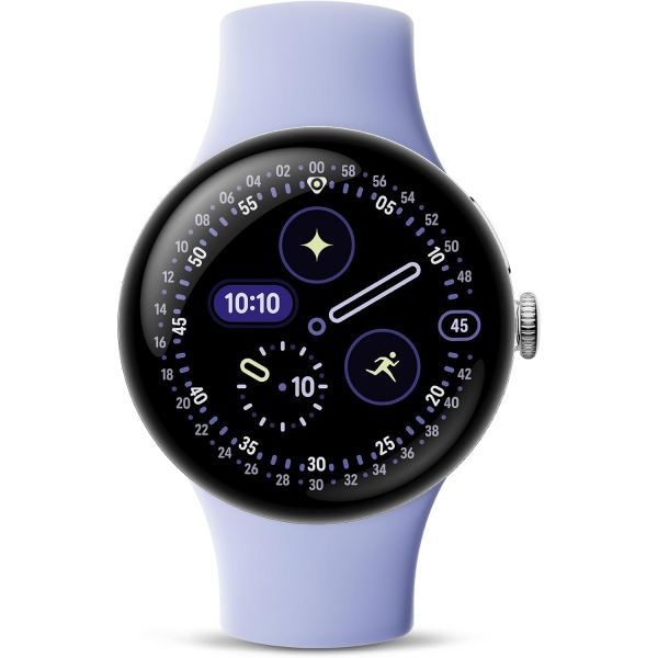 Google [해외] 구글 픽셀 워치 4 41mm 안드로이드 2년 데이터 제공 운동 모니터링 수면 피트니스 추적 30시간 배터리 광택 실버 알