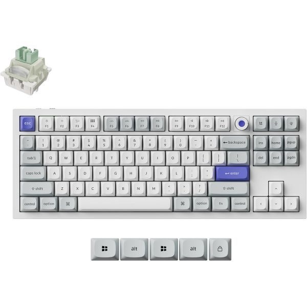 Keychron [해외] Keychron 키크론 Q3 HE 8K 마그네틱 스위치 키보드 작동점 조절 가능 런처 지원 풀 메탈 바디 PBT 키캡 Mac Windows Linux 호