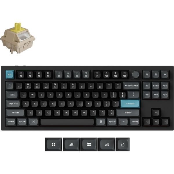 Keychron [해외] Keychron 키크론 Q3 Ultra 무선 기계식 키보드 8kHz 폴링률 TKL 2.4G Bluetooth 5.3 유선 최대 660시간 배터리 수명 핫스왑 가능