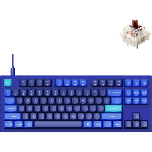 Keychron [해외] Keychron 키크론 Q3 QMK VIA 유선 커스텀 기계식 키보드 풀 알루미늄 텐키리스 레이아웃 프로그래밍 가능한 매크로 기