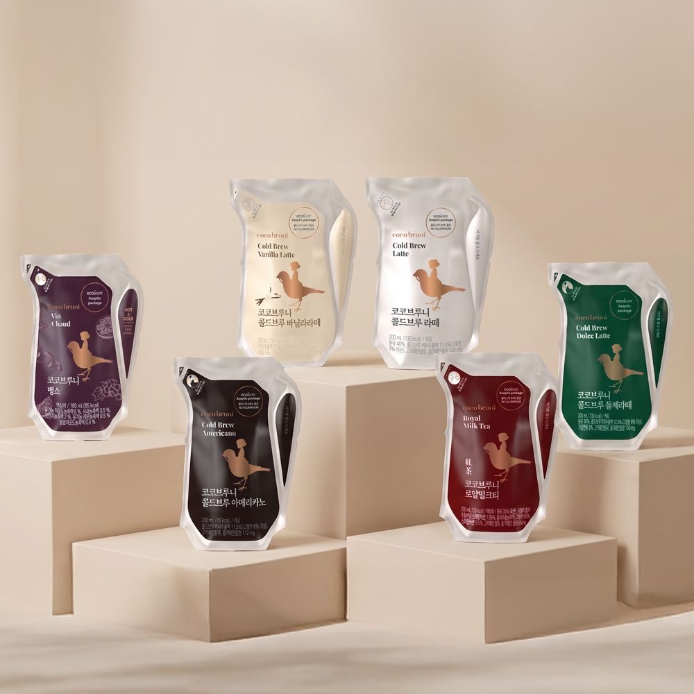 비락 [12팩+12팩] 비락 코코브루니 무알코올 뱅쇼 180ml+코코브루니 커피/밀크티 택1 골라담기