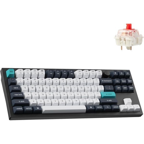 Keychron [해외] Keychron 키크론 Q3 Max 무선 커스텀 기계식 키보드 풀 알루미늄 2.4GHz 블루투스 QMK TKL 레이아웃 RGB 조명 핫스왑 가능