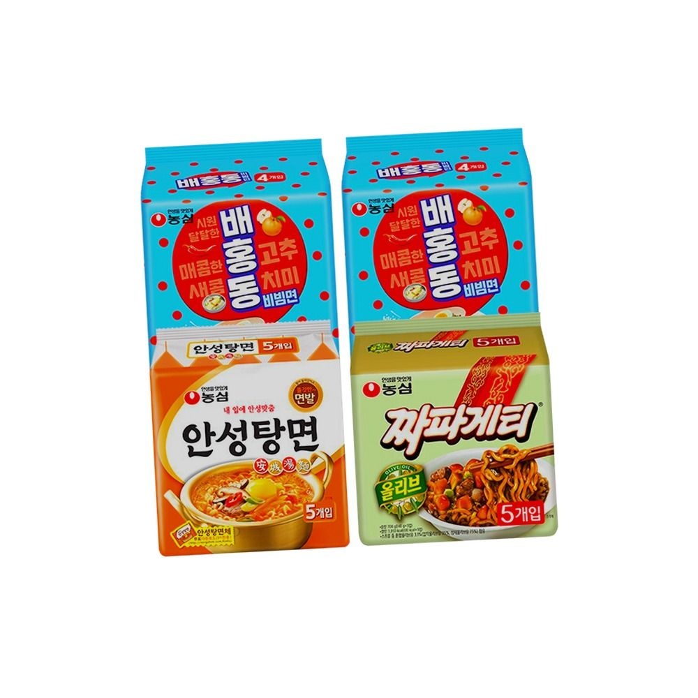농심 배홍동 8개 + 안성탕면 5개 + 짜파게티 5개