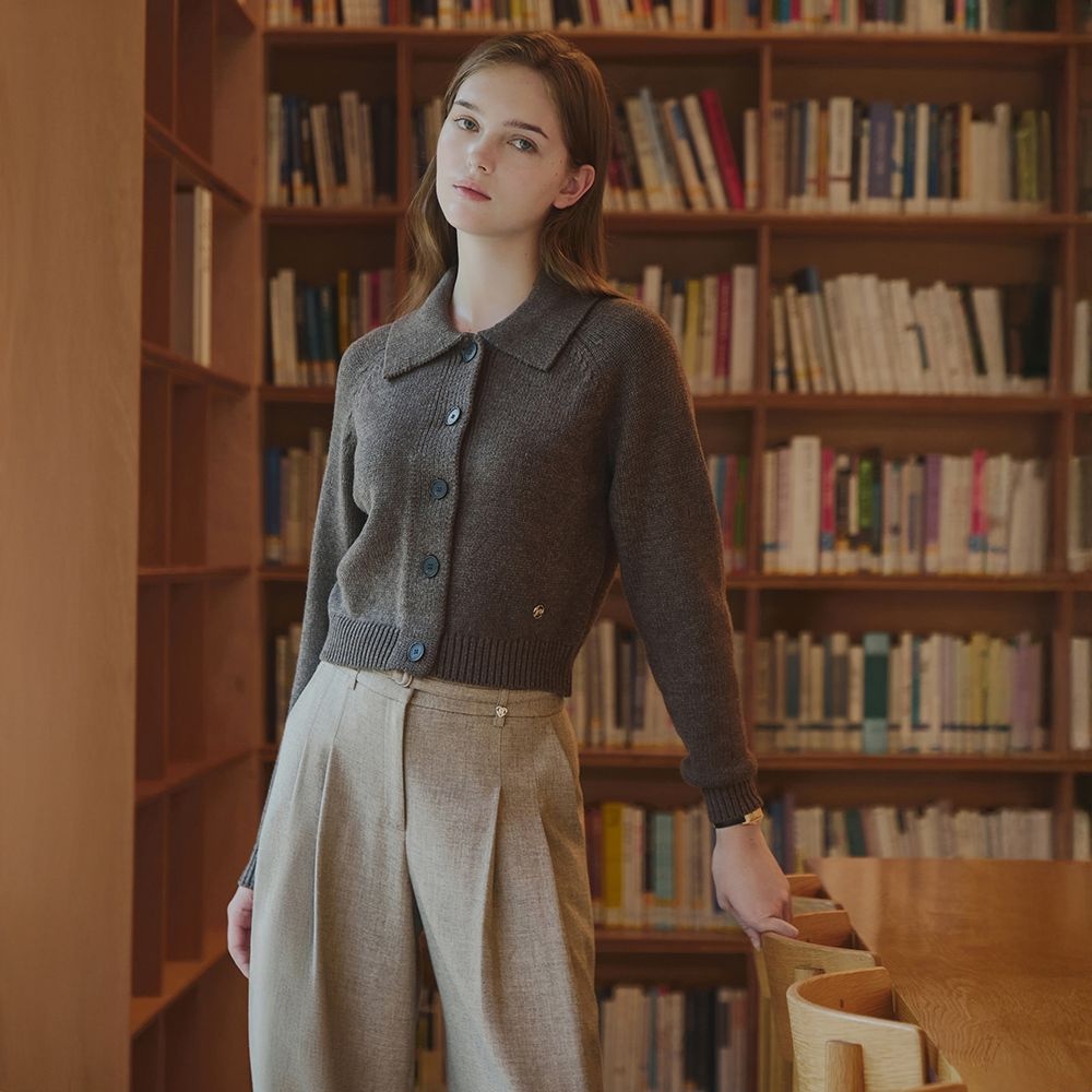 잇미샤 [25 F/W] 카라 니트 가디건 ITP9ZCD410