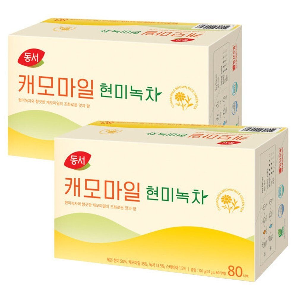 동서식품 현미녹차 동서 캐모마일 160T(80T 2개) 6개까지 묶음배송