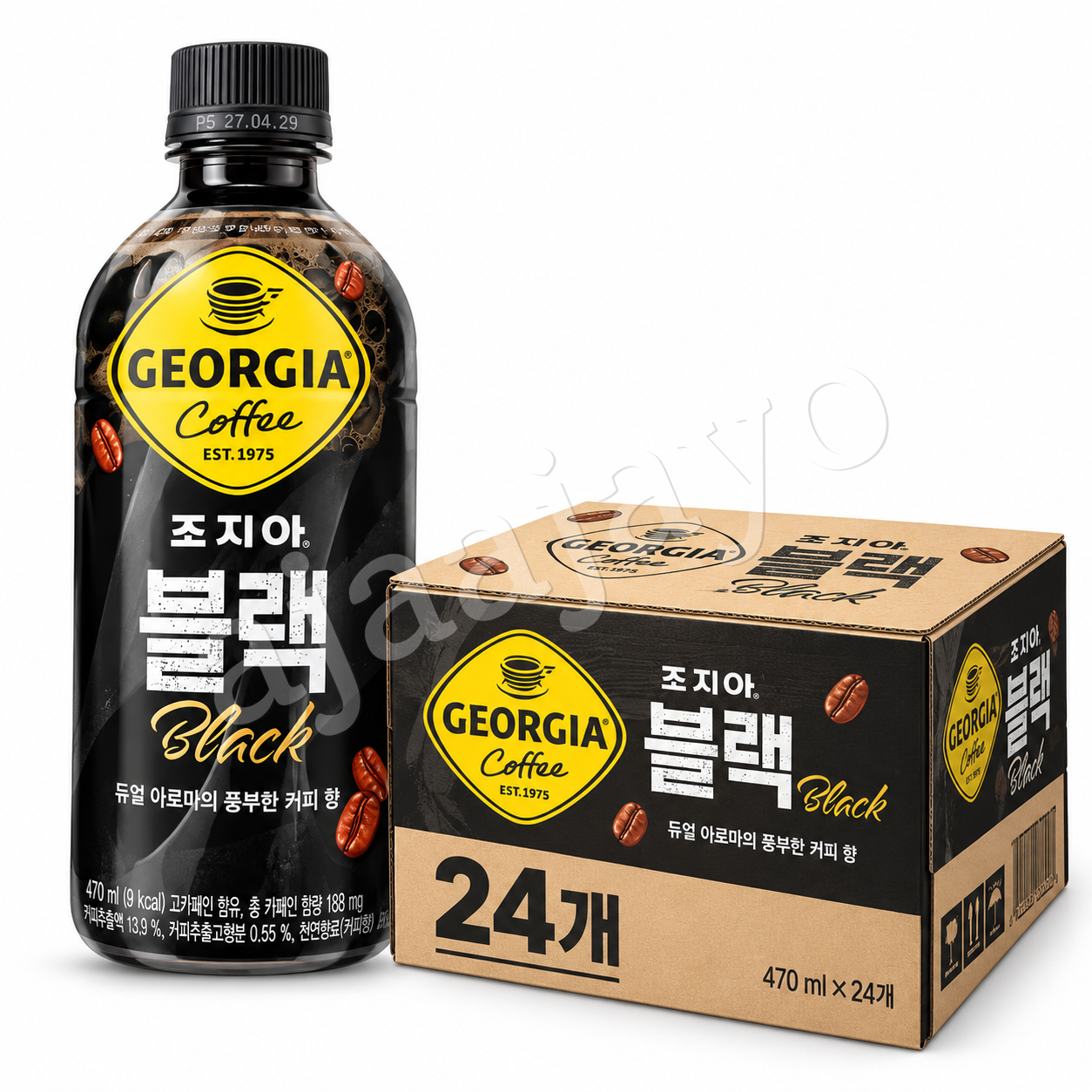 조지아 크래프트 블랙 470ml 24개 커피음료 아메리카노 데일리픽