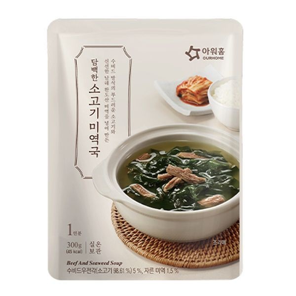 아워홈 담백한 소고기 미역국 300g x6개