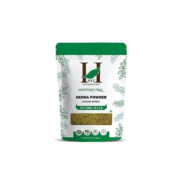 H&C 100% 천연 및 순수 헤나 파우더/Lawsonia Inermis 227gms (1/2파운드) 모발용