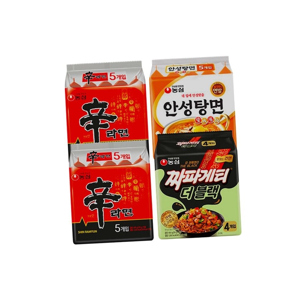 신라면 5입 + 안성탕면 5입 + 짜파게티 더블랙 8입