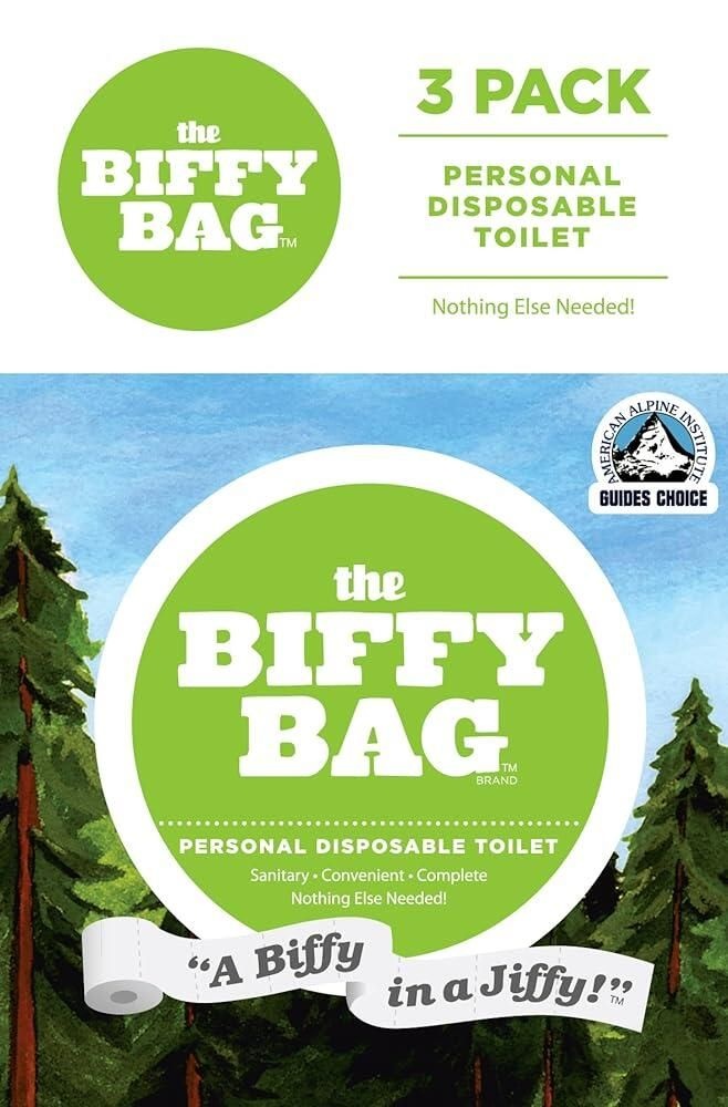 Biffy Bag 포켓 사이즈 일회용 화장실(3개 팩), 클래식. 420151