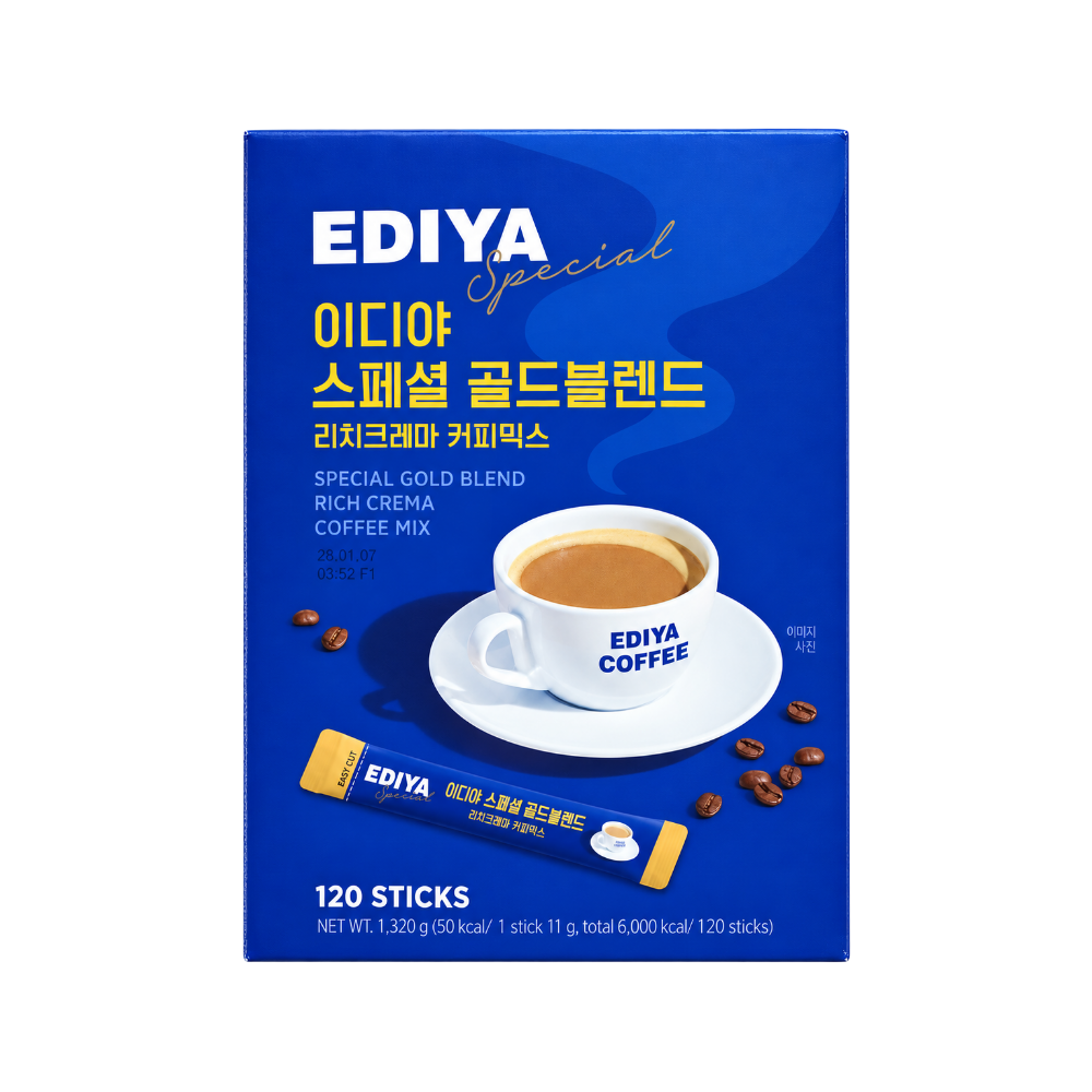 이디야커피 이디야 스페셜 골드블렌드 리치크레마 커피믹스 스틱 120T 이디아