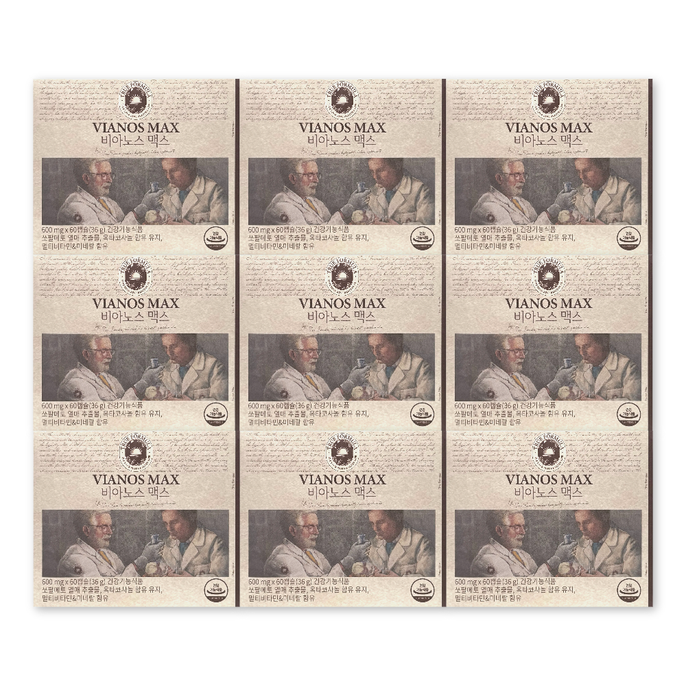 UnKnown 트루포뮬러 비아노스 맥스 600mg X 60캡슐 9박스 전립선 영양제 도움 비아녹스