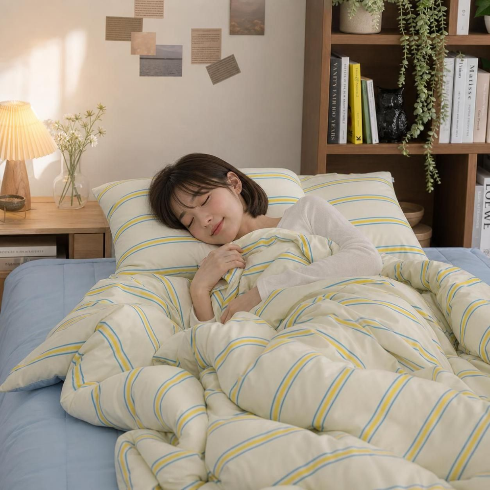 [다벤크P] 옛담길 M2 차렵이불 빈티지 감성 워싱 포근한 봄 가을 간절기 이불 사계절 이불단품 SS Q