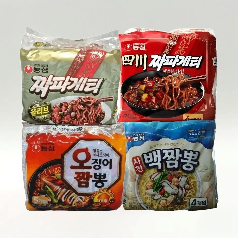 농심라면 4종세트 짜파게티 사천짜파게티 오징어짬뽕 사천백짬뽕 총17개