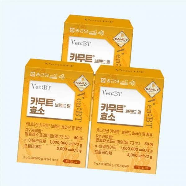 종근당 벤비티 카무트 브랜드밀 효소 3g 30포 3개 5114692