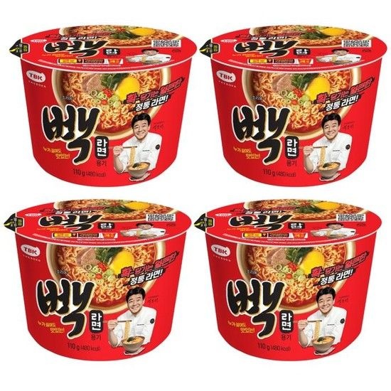 더본 <b>빽</b><b>라면</b> 용기 110g 4개 (53256149)