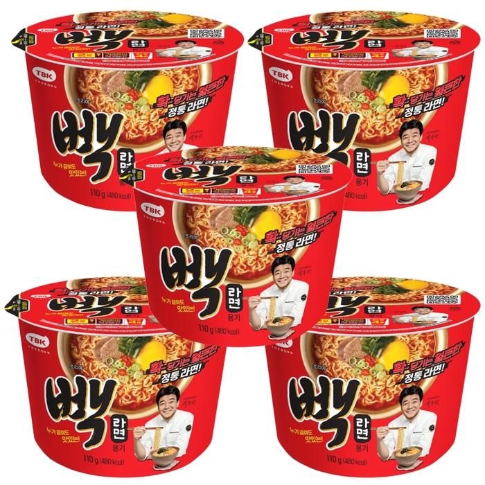 더본 <b>빽</b><b>라면</b> 용기 110g 5개