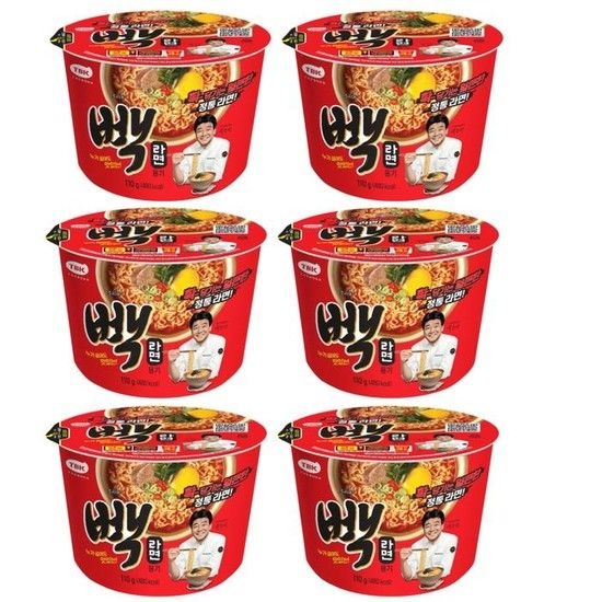 더본 <b>빽</b><b>라면</b> 용기 110g 6개 (53256154)