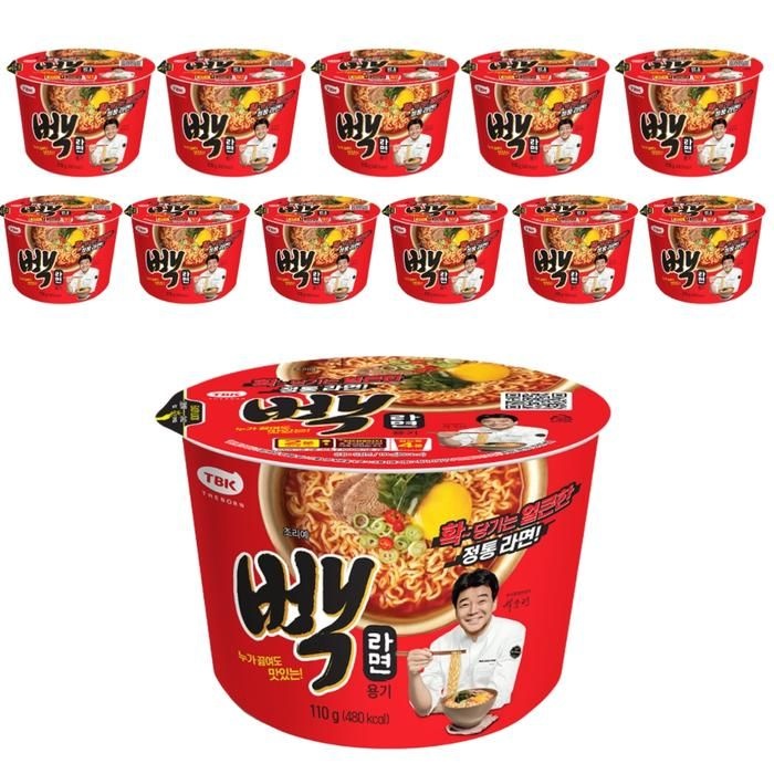 더본 <b>빽</b><b>라면</b> 용기 110g 12개