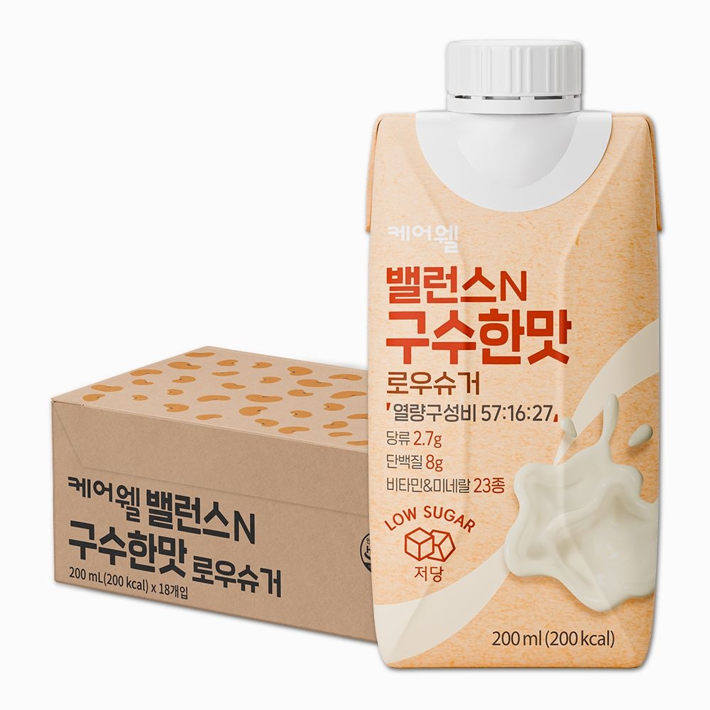 케어웰 밸런스N 구수한맛 로우슈거 200ml 18팩