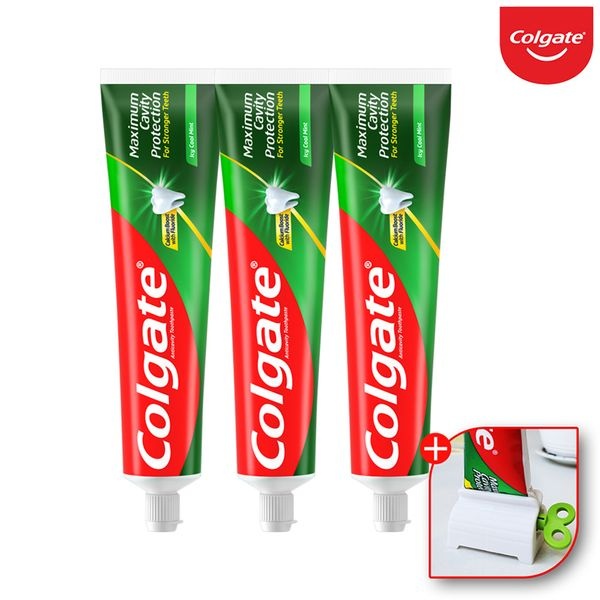 [Colgate-Palmolive]콜게이트 잇몸 충치예방 고불소치약 쿨민트 175gx3개+치약짜개