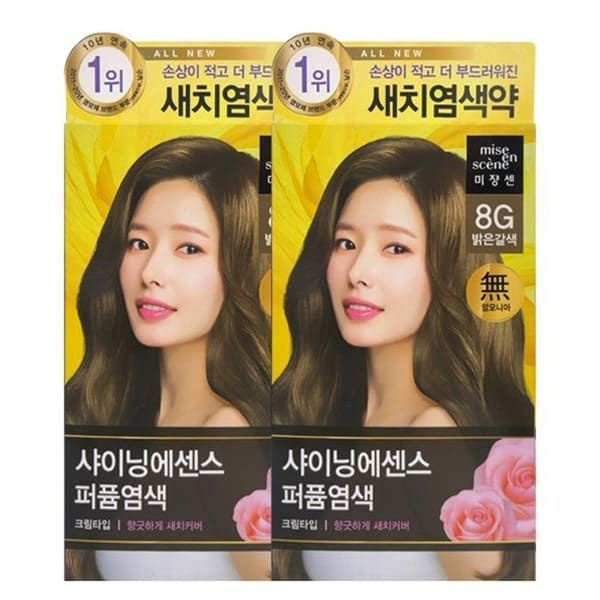 (현대Hmall) 미쟝센 올뉴 샤이닝에센스 8G 밝은갈색 x2 /염색약