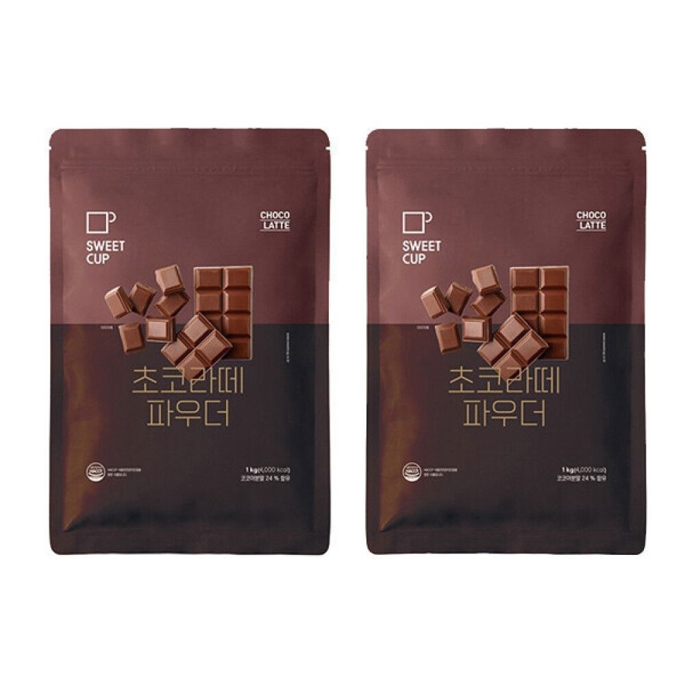 스위트컵 홈카페 초코라떼 커피믹스 2개세트 파우더 1kg