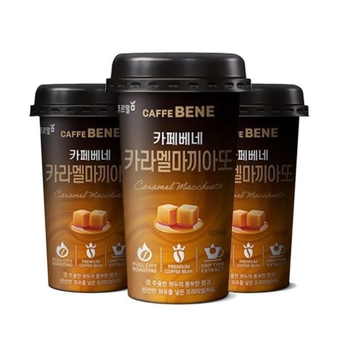 푸르밀 카페베네 카라멜마끼아또 컵커피 200ml x 10개입 X 2박스