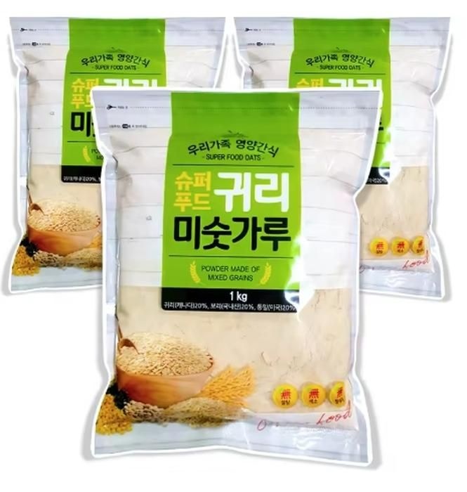 슈퍼푸드 귀리미숫가루 1kgx3