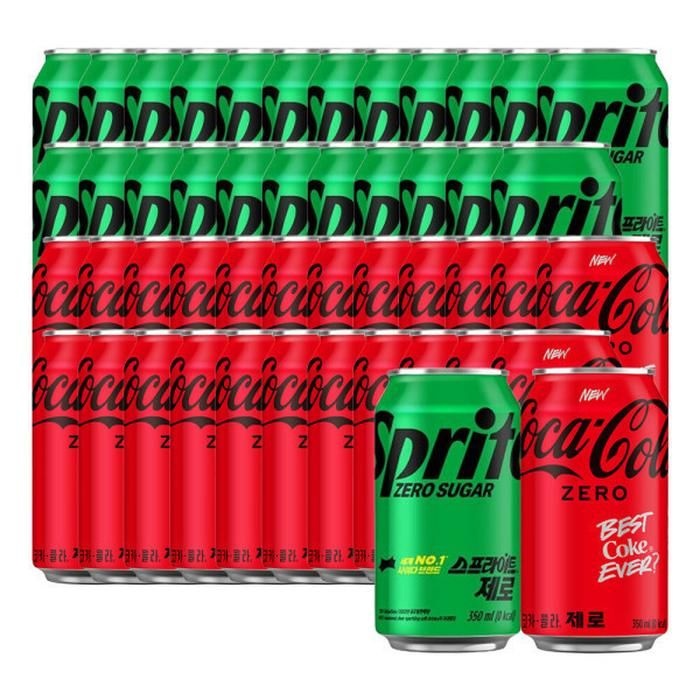 코크제로+스프라이트제로 350ml 48캔 (각 24캔)